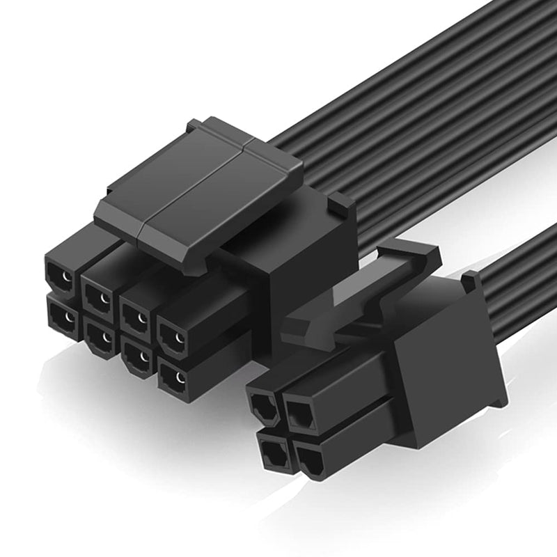 [AUSTRALIA] - OwlTree 2 Pack EPS12V CPU 8 Pin Female to CPU ATX 8 Pin and ATX 4 Pin Male Power Supply Extension Cable EPS 12V for Motherboard 10.6 inch 