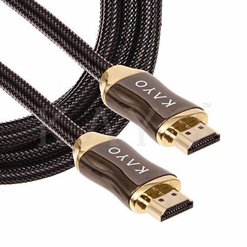 4K HDMI Cable -KAYO High Speed HDMI 2.0 Cable 18Gbps[Supports 4K HDR,UHD,3D,2160P,1080P,Ethernet]-Premium Nylon Braided HDMI Cord-Audio Return(ARC),Xbox 360,PS4/PS3 (10FT -1PK) 10FT -1PK