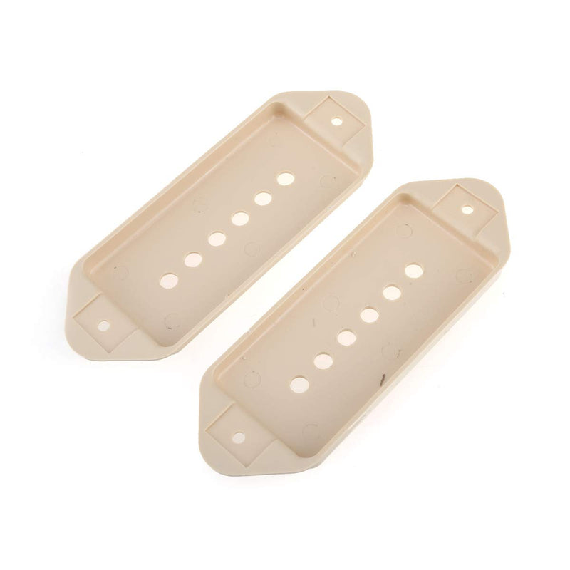 [AUSTRALIA] - Musiclily Pro 49.2mm P90 Dog Ear Short/Low Neck Position Pickup Covers for USA Les Paul/Vintage Style Epiphone, Cream (Set of 2) 