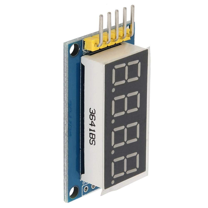 0.4In 4-Digit Tube LED Segment Display Module 74HC595 Drive Chip Tube Clock Display 3.3V-5V Common Anode