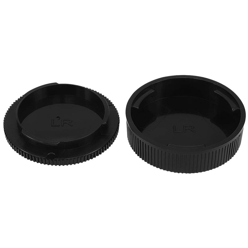 Haoge Camera Body Cap and Rear Lens Cap Cover Kit for Leica R LR Mount Camera Lens Such as R3 R4 R5 R6 R7 R8 R9 R ROM One-Cam Two-Cam Three-Cam for Leica R Mount