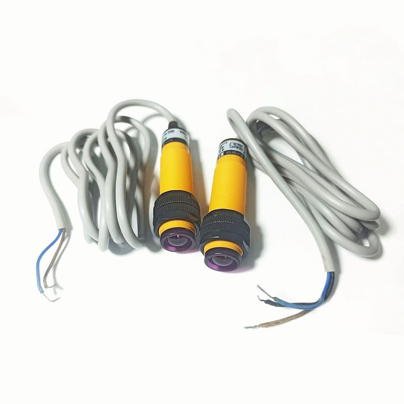 ATO 1 Pairs M18 Infrared Through-Beam Photoelectric Switch Sensor, Round Type DC 6-36V M18 NPN NC