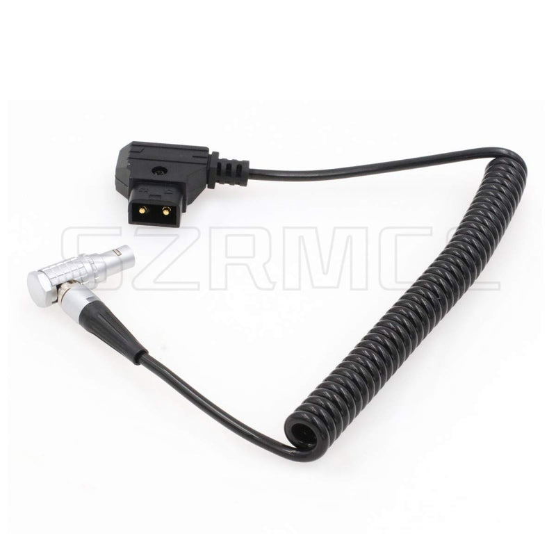 SZRMCC D-tap 2 Pin Male to 0B 6 Pin Coiled Power Cable for DJI Wireless Follow Focus Motor Unit Coiled Cable