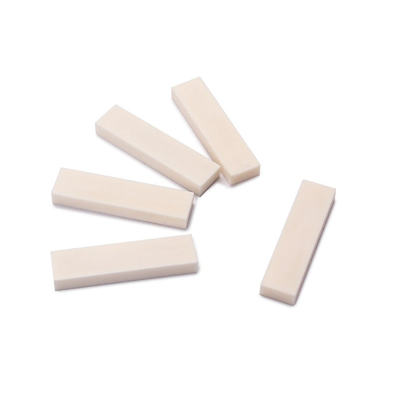 [AUSTRALIA] - Alnicov 5 Pieces Vintage Blanks Buffalo Bone Nut for Guitar Ukulele Accessory 40x10x5mm 