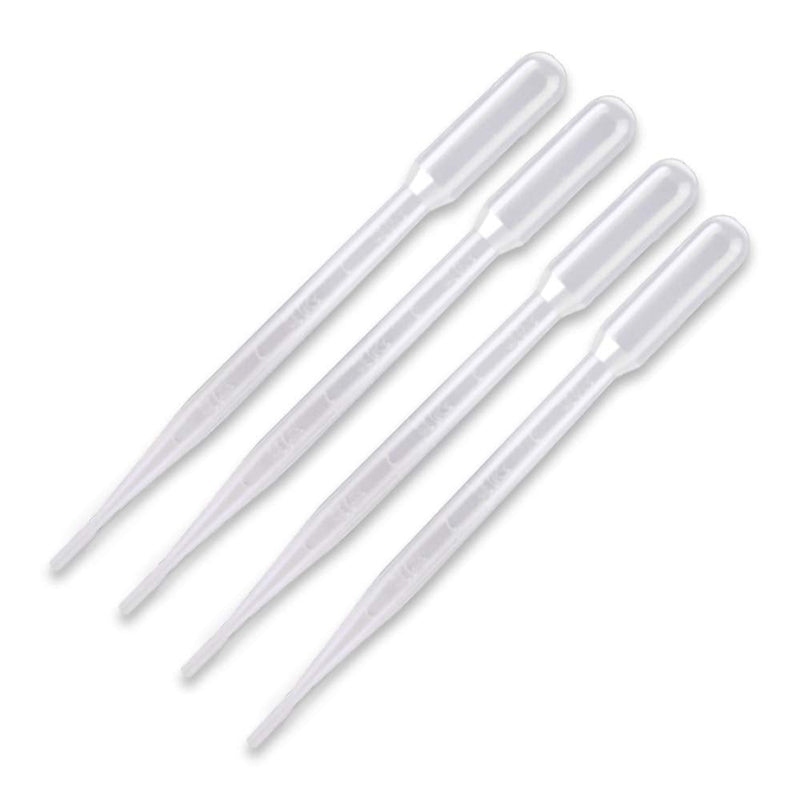 stonylab Pipette Droppers 3ml, Graduated Plastic Transfer Pipettes for Essential Oils, Clear and Dis (3ml, 100 Packs)