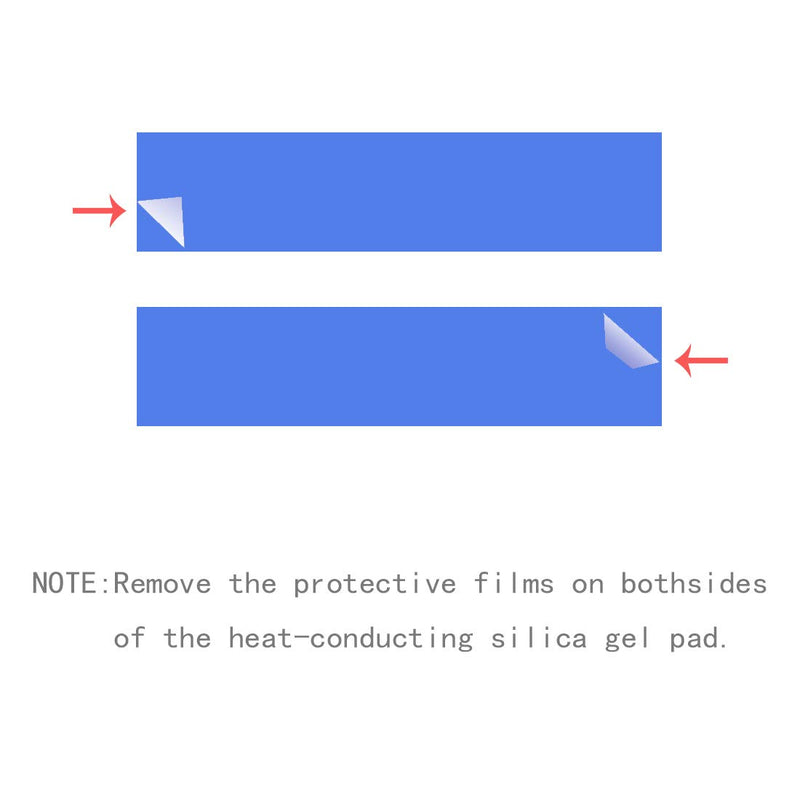 2Pcs m.2 Thermal pad， 70x20x2mm for Pcie M.2 2280 SSD NVMe Heatsinks M.2 Laptop Cooling