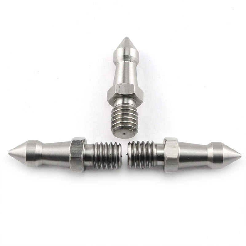 PZRT 1 Piece 3/8 Inch Stainless Steel Foot Screw Camera Tripod Spikes Replacement Part for Monopod Tripod