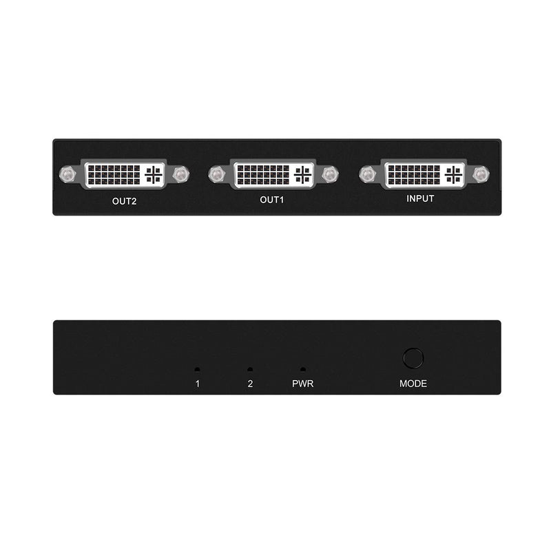DVI Splitter 1x2 1In 2 Out DVI Switchers Video Splitter HD 1080P with US Power Adapter
