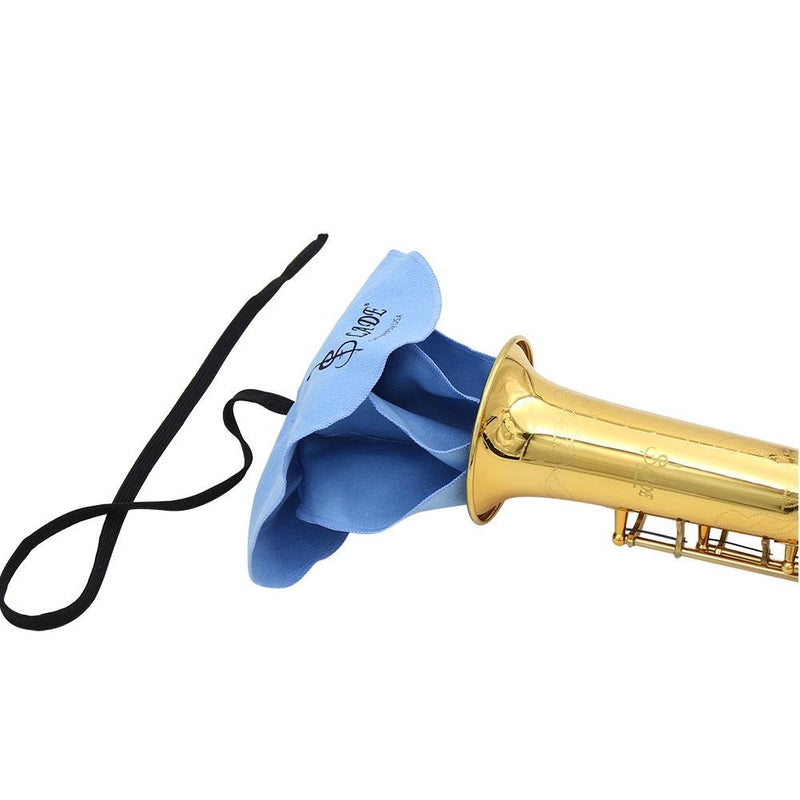 Saxophone Cleaning Cloth, Durable Fiber Sax Clarinet Flute Pull Through Cleaning Cloth Tool for Tube Inside Clean (Blue) Blue