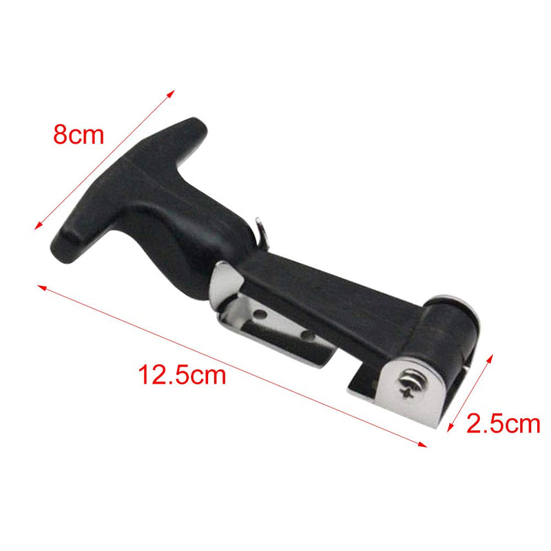 Rubber Flexible Draw Latch T-Handle Hasp for Golf Cart and Tool Box, Hood, Vehicle Engine(Black - 1pc 4.92x3.15x0.98inch) Black - 1pc 4.92x3.15x0.98inch