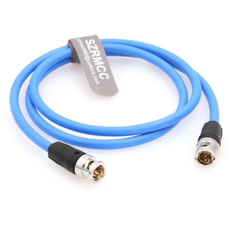 [AUSTRALIA] - SZRMCC BNC Male to Male 12G HD SDI 75ohm 4K Video Coaxial Cable for Cameras Monitors (1m) Blue Cable 1m 