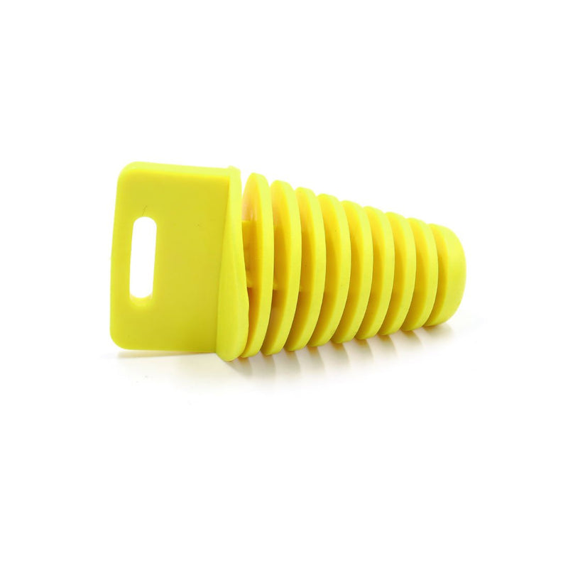 uxcell a17070300ux0655 Yellow Rubber Motorcycle Muffler Wash Plug Replacement for 33-62mm Outlet Dia