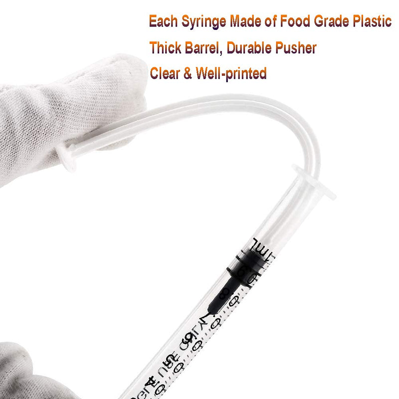 105Pack 1ml Syringes With Plastic Caps