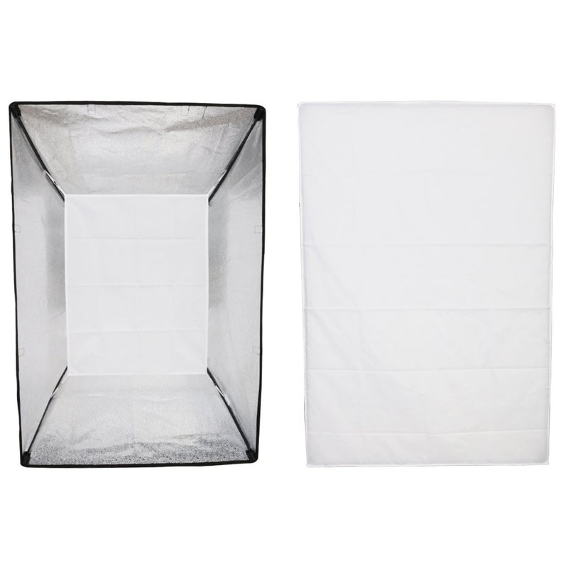 Fomito Bowens Strip Softbox - 60x60cm / 24" X 24" with Double Inner Soft Cloth and Carry Bag, 6500k Color Temperature for Portraits Photography 24" X 24"
