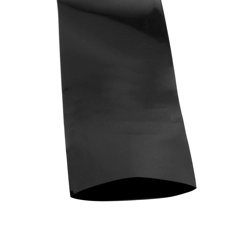 uxcell 75mm Flat Width 48mm Diameter 5.5M Length PVC Heat Shrink Tube Black for 18650 Battery Pack