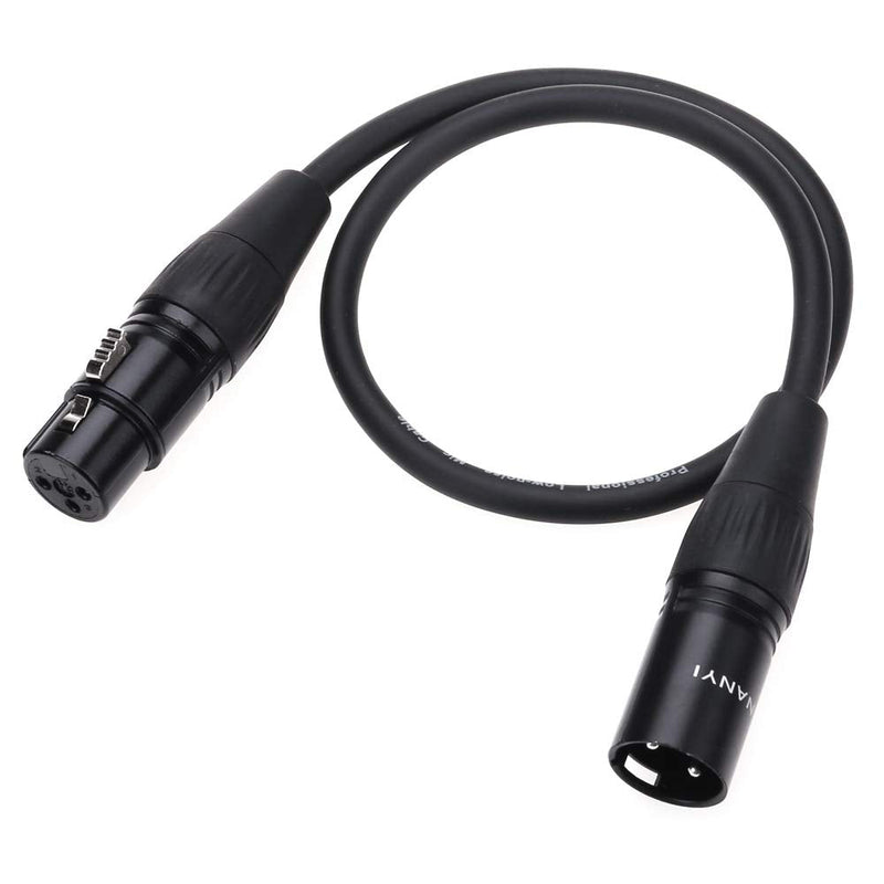 NANYI Microphone Cable XLR to XLR Patch Cables, 3-Pin XLR Male to Female mic Cable DMX Cable Patch Cords with Oxygen-Free Copper, 1.6Feet XLR Female To Male-1.6FT