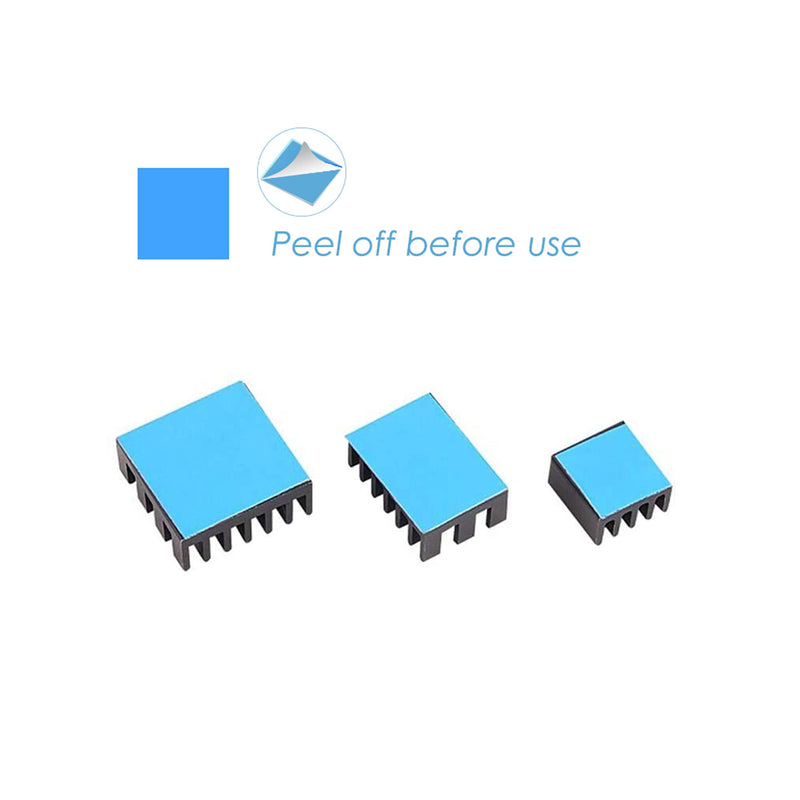 100 Pcs Raspberry Pi 4 Heatsink, MazerPi Raspberry Pi Heatsink Set Aluminum Heatsink with 3M 8810 Thermal Pad Copper Heatsink for Raspberry Pi 4 Model B/ 3B+/ 3B/ 2B
