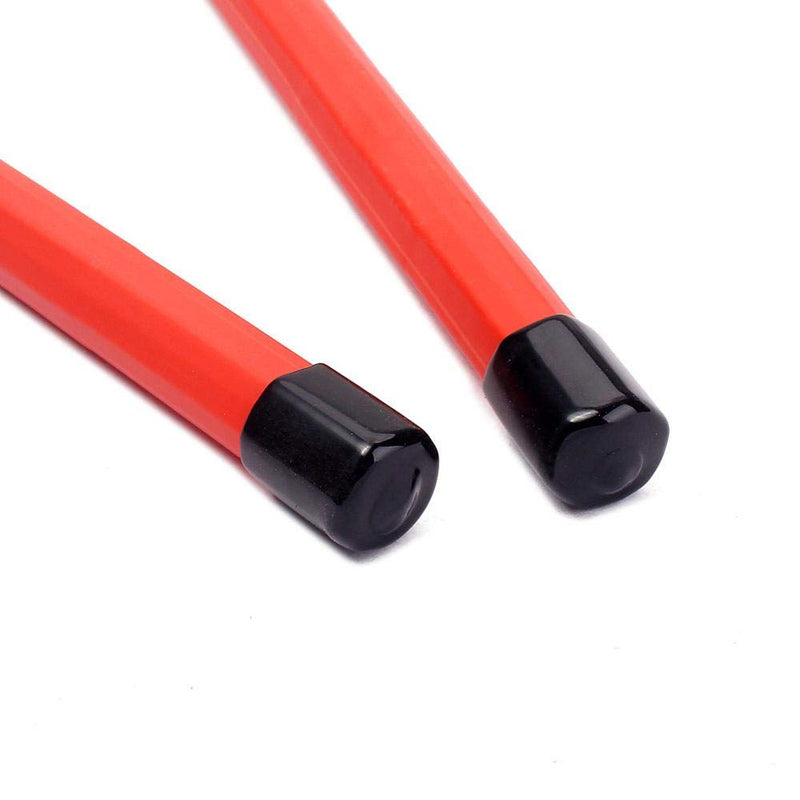 Drum Bamboo Sticks Red 2 Pack - Drum Rods for Rute Jazz Folk Music Portable Solid Construction Red - 2 Pack
