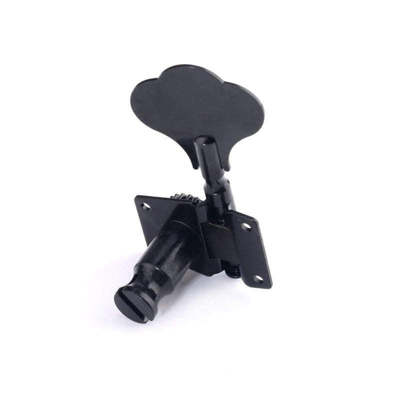 Musiclily 4 in-line Bass Vintage Open Gear Tuners Tuning Keys Pegs Machine Head Right Hand Set for Fender Precison Jazz PB JB Bass Guitar, Black