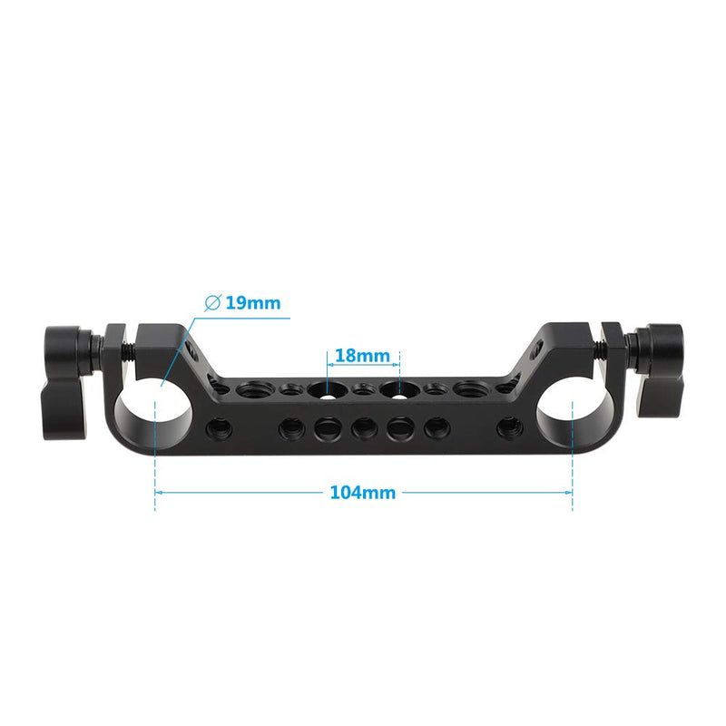 CAMVATE 19mm Dual-Port Rod Clamp Bracket for 19mm Studio System(104mm Distance Center)