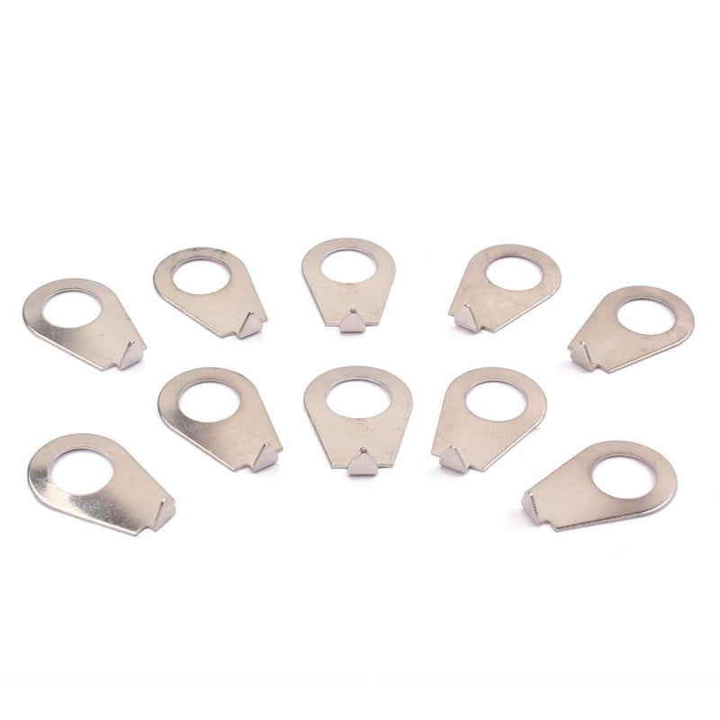 Alnicov Guitar Speed Bell Knobs 10Pieces Pointer Plate Knobs Position Indicator Suitable For Guitar Bass Replacement,Chrome