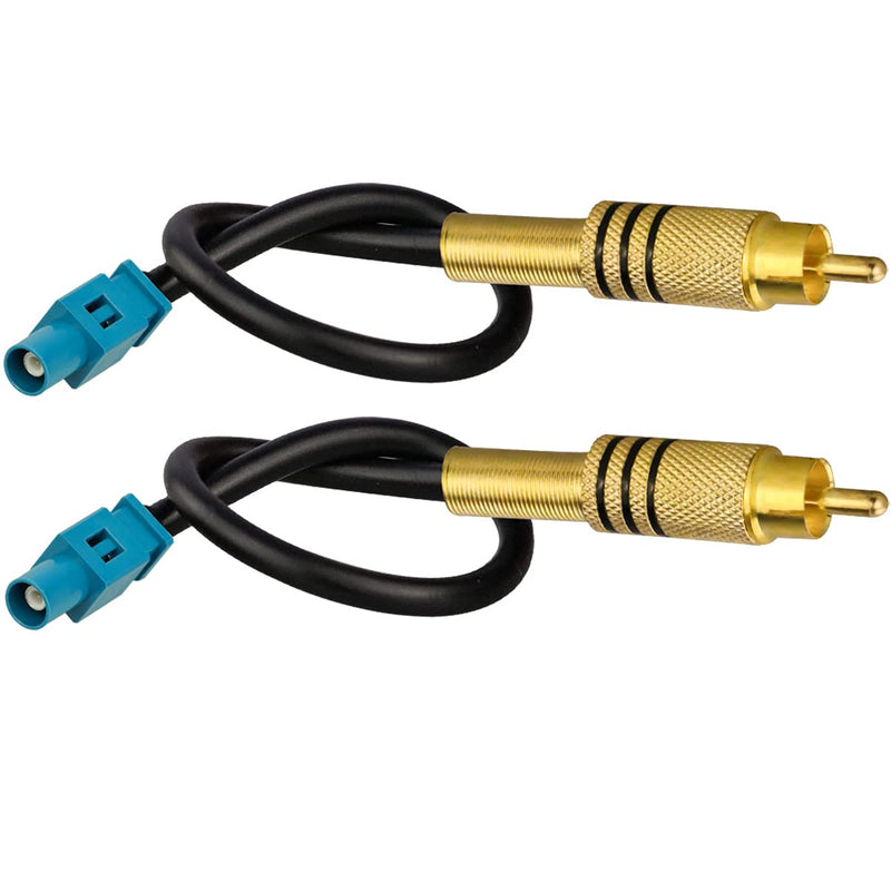 [AUSTRALIA] - TUOLNK 2 Pack 6 inch Fakra Z Male to RCA Male Pigtail Cable for Car DVD GPS Antenna Extension Cable Pigtail Jumper Coaxial Cable RG174 6inch cable 