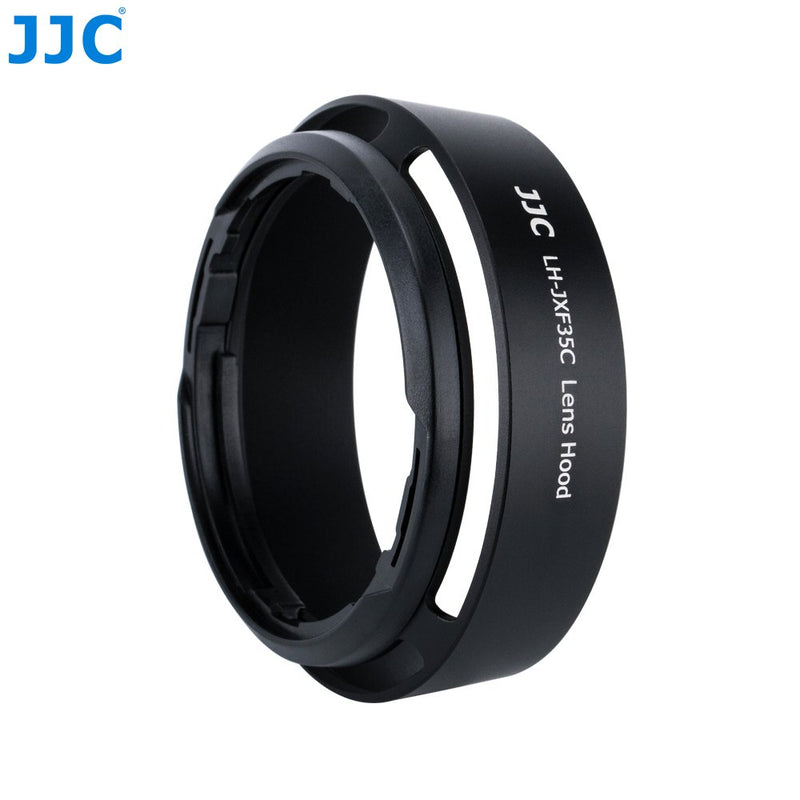 JJC BLACK Metal Bayonet Lens Hood for FUJINON XF 35mm F2 R WR/ FUJINON XF 23mm F2 R WR, Fuji 35mm F2 Lens Hood, Fuji 23mm F2 Lens Hood, 35mm F2 Hood, 23mm F2 Hood, Replaces Fujifilm LH-XF35-2 Hood LH-JXF35C Black