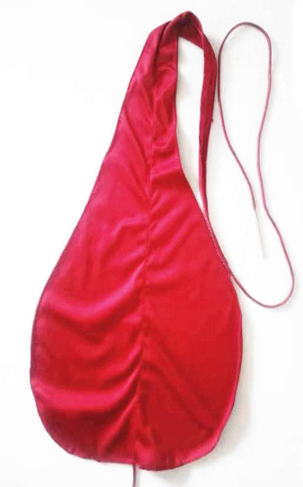 Jiayouy Silk Oboe Swab Instrument Cleaner Cloth for Flute Oboe Clarinet Saxophone - Wine Red