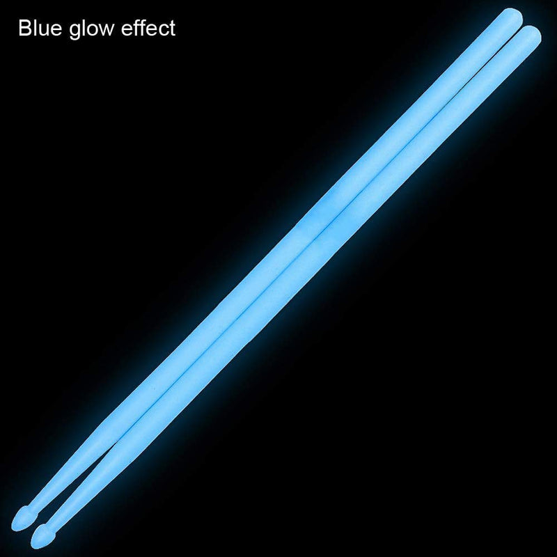 Alnicov 1 Pair Luminous Drumsticks Light Up,5A Fluorescent Drum Sticks for Musical Instrument Percussion Accessories Blue