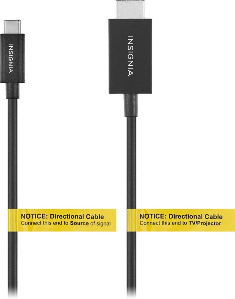 Insignia 6' USB-C to 4K HDMI Cable - Black - Model: NS-PCCXHDMI6