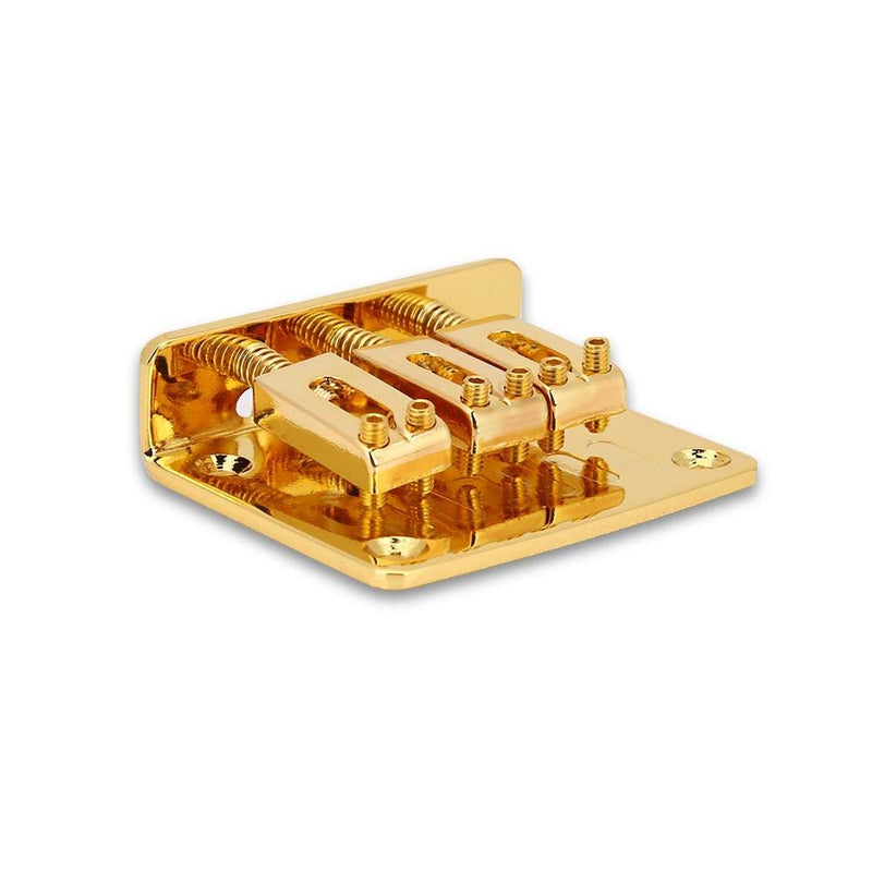 Electric Guitars 3-string Fixed Bridge Replacement Parts for Cigarbox Electric Guitars gold