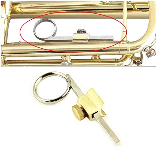 Liyafy Trumpet Valve Slide Finger Ring with Brass Base for Trumpet Accessory Replacement