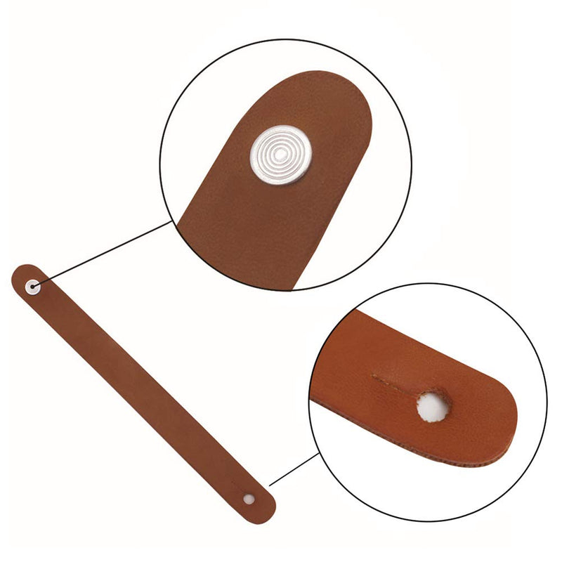 4 Pieces PU-Leather Guitar Headstock Strap Tie Guitar Neck Strap Button Headstock Adapter