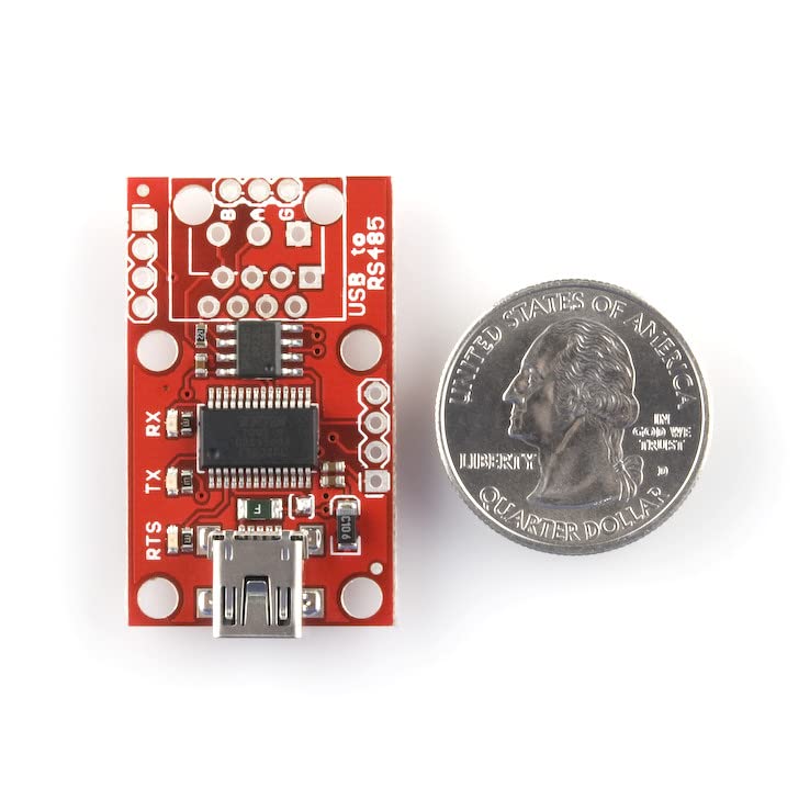 SparkFun USB to RS-485 Converter, Fully Equipped with SP3485 RS-485 transceiver and FT232RL USB UART IC -7V to +12V Common-Mode Input Voltage Range. Board Dimensions: 1.55x0.9 inches