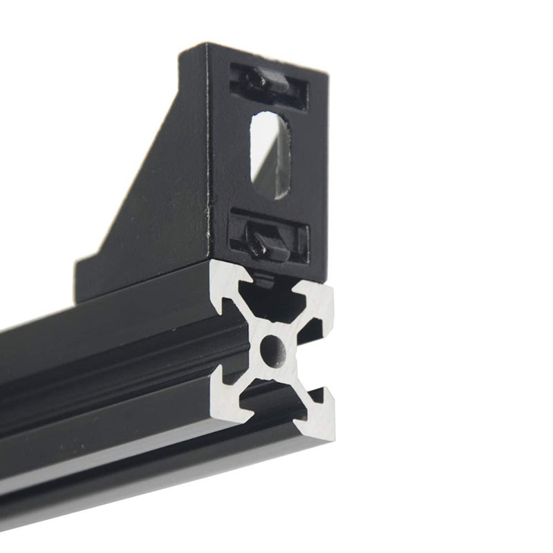 Iverntech 20pcs Black Aluminum Corner Bracket Connector Inside Joint Plate Fastener with 40pcs M5 T Nuts+40 pcs M5 Screw+1pcs Wrench for Standard 6mm Slot 2020 Series Aluminum Extrusion Profile 20pcs 2028 for 2020