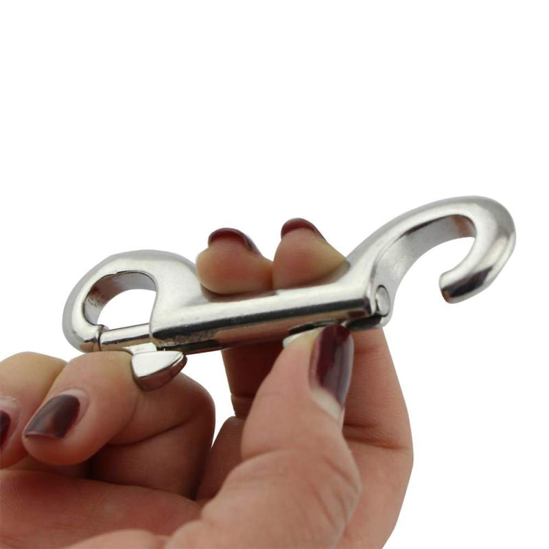 Bolt Snaps Double Ended Hook 6 Set 3.5inch/90mm Zinc Alloy Trigger Metal Clips for Key Chain Dog Leash Horse Pet Sling Feed Buckets 6 PACK
