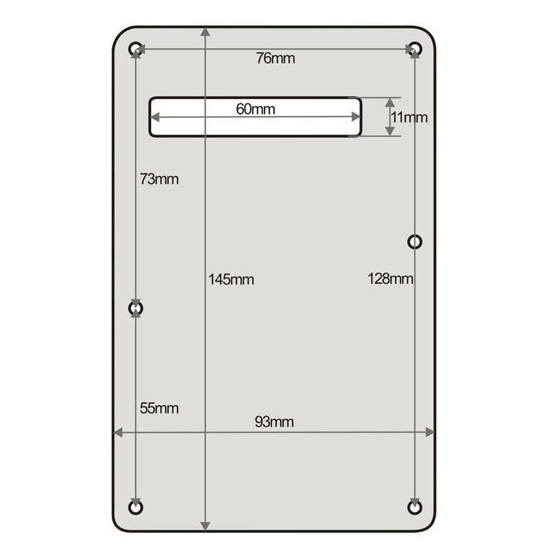 IKN 2 Humbucker Cut Pickguard HH Strat Guard and Tremolo Spring Back Plate for Americian Standard Stratocaster Guitar, 3-Ply Ivory White