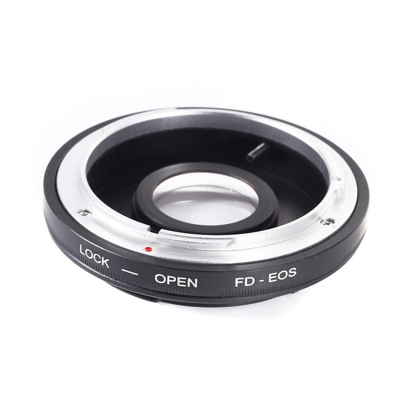 FocusFoto Adapter Ring for FD/FC Lens to EF EF-S Mount Camera with Optical Glass & Caps fits for EOS DSLR 5D Mark IV III II 1Ds 6D 7D 90D 80D 77D 70D 60D 1500D 1300D 1200D 760D 750D 700D