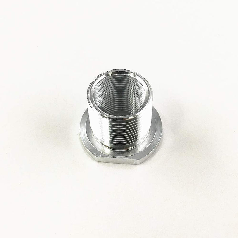 DB Anodized Silver Color Aluminum Thread Convert Adapter Convert 1/2x28 Thread to 5/8x24 Thread Convert 1/2-28 TPI Thread to 5/8-24 TPI Thread