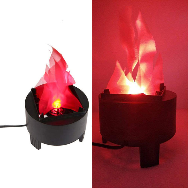 Led Fake Flame Lamp Mini 3D Flickering Fire Flame Light Electronic Night Light Prop Simulated Flame Lamp Realistic Silk Flame Effect for Christmas Indoor Campfire Party Decoration, US Plug