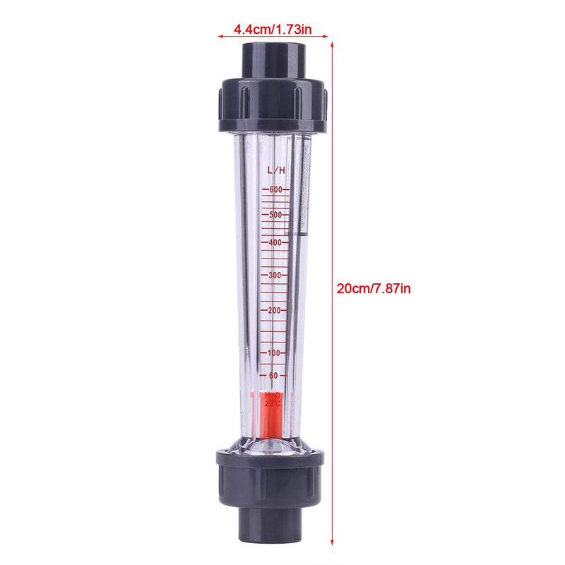 60-600L/H Rotameter Plastic Tube Type Instantaneous Liquid Water Flow Meter DN15 LZS-15 Oxygen Air Flow Meter Gas Flowmeter for Oxygen Air Gas Conectrator