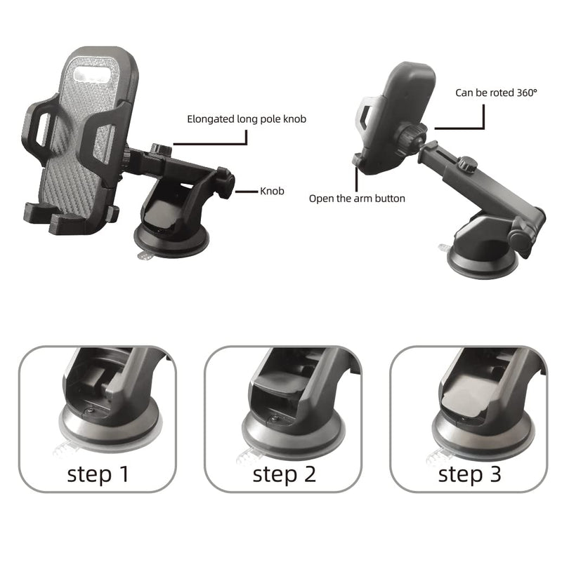 [AUSTRALIA] - BEATYLIFE Car Phone Holder Mirror Shower Phone Holder, 2 Pack Reusable Non-Residue Phone Mount for Kitchen Bathroom Wall Makeup YouTube Video TikTok, Compatible with All Phones 