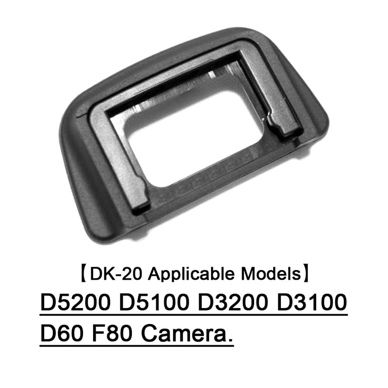 DK-20 Eyecup Eyepiece Viewfinder for Nikon D5200 D5100 D3200 D3100 D60 F80 Camera, Replaces Nikon DK-20 (2 Pack)
