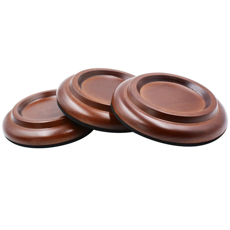 Piano Caster Cups Grand Piano Caster Cups Wood coasters Cups Piano Caster Pads for Grand Piano Hardwood Brown