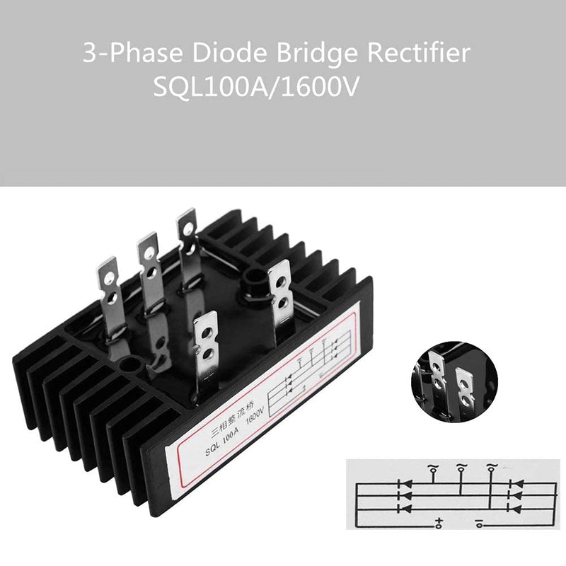 Acogedor Bridge Rectifier, Three Phase Diode Bridge Rectifier, SQL100A 1600V Three Phase Diode Bridge Rectifier AC to DC