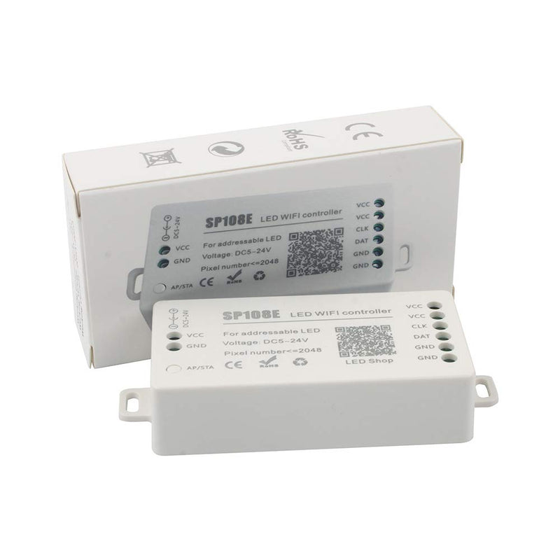 [AUSTRALIA] - RGBZONE WS2812B WS2811 WS2801 LED SP108E WiFi Controller DC5~24V for SK6812 SK6812-RGBW WS2812 WS2813 WS2815 AL2815 Strip Light ,iOS/Android App Group Control 