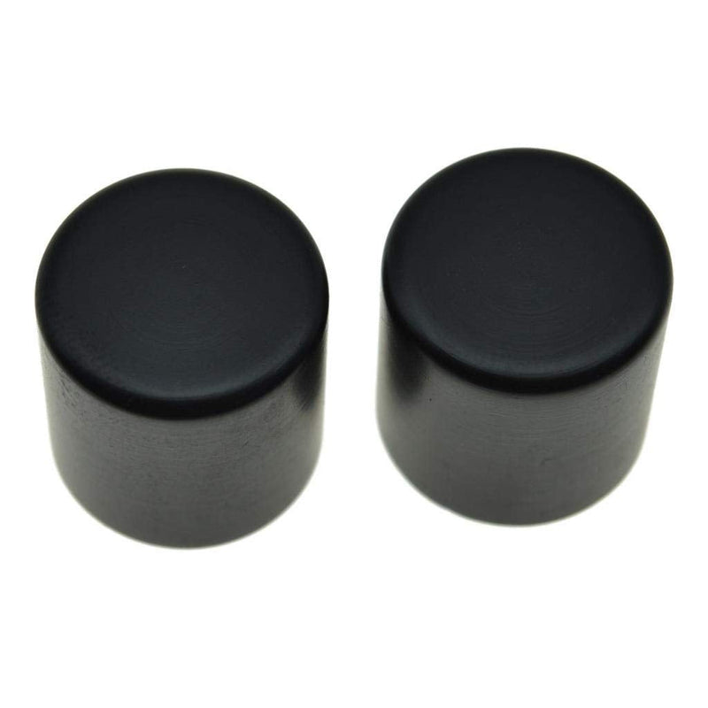 KAISH 2-Pack Wood Knobs Tele Style Flat Top Dome Knobs Guitar Bass Wood Knob Barrel Knobs Ebony Wood