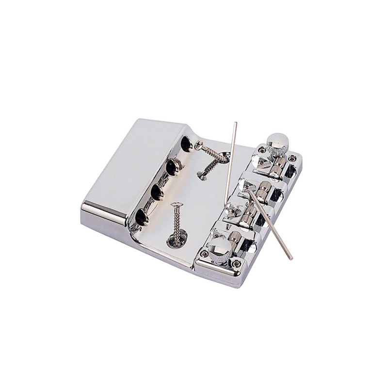 Alnicov 4 String Bass Bridge Aluminum - chrome