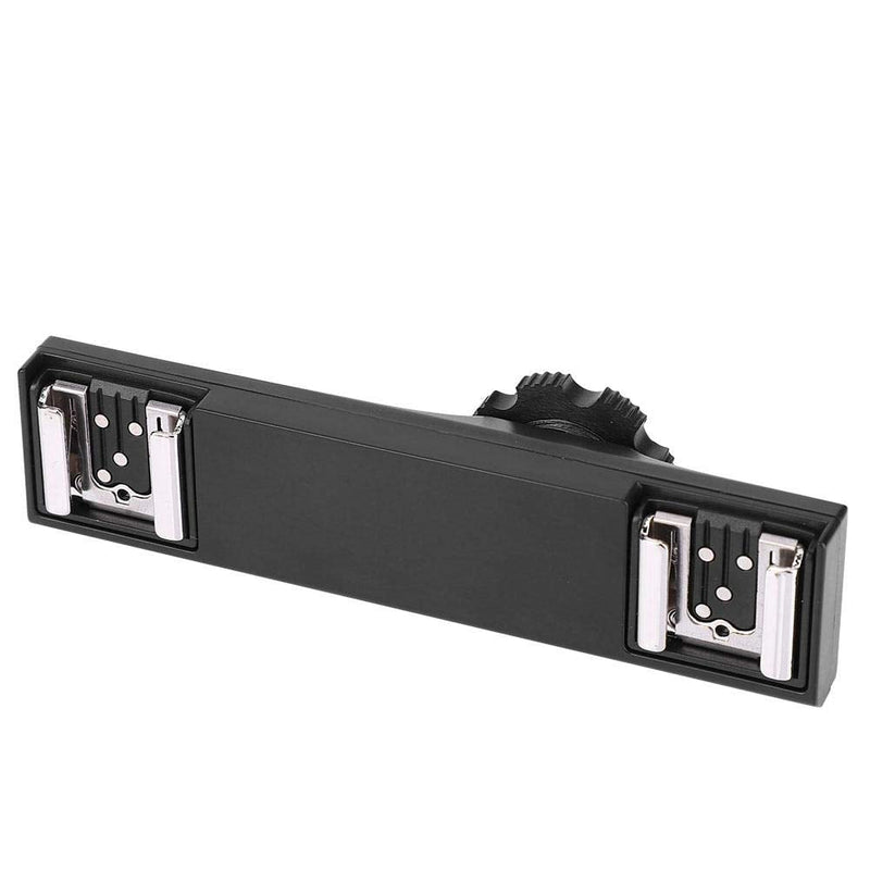 Dual Hot Shoe Splitter, Hot Shoe Extension Bar Mount Cold Shoe Extension Bracket Dual Bracket DSLR Camera Camcorder DV (for Canon)