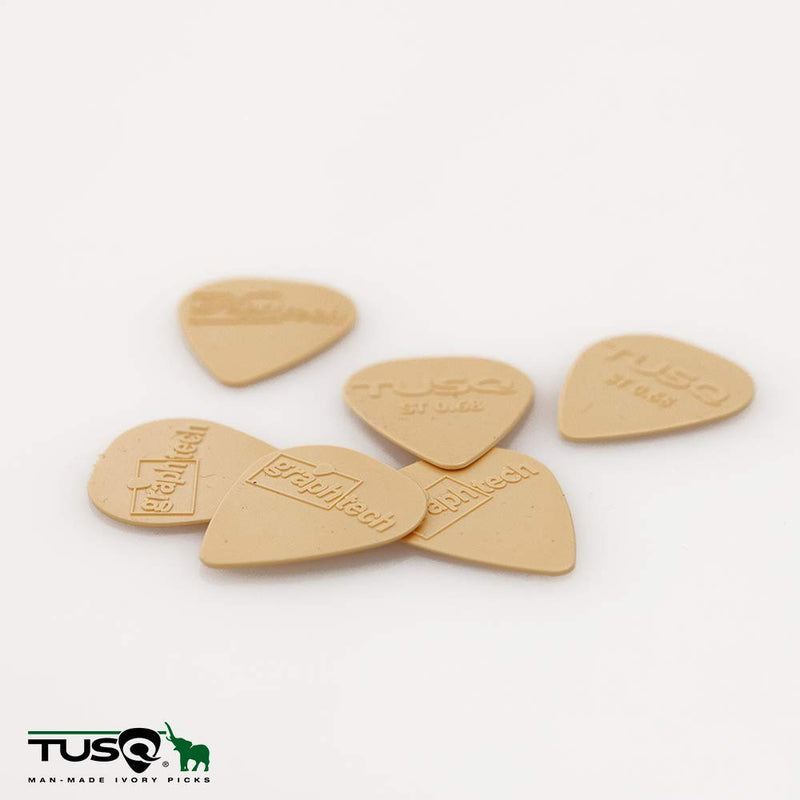 Graph Tech PQP-0068-V6 : TUSQ Standard Guitar Pick 0.68mm Warm Tone - 6 Pack